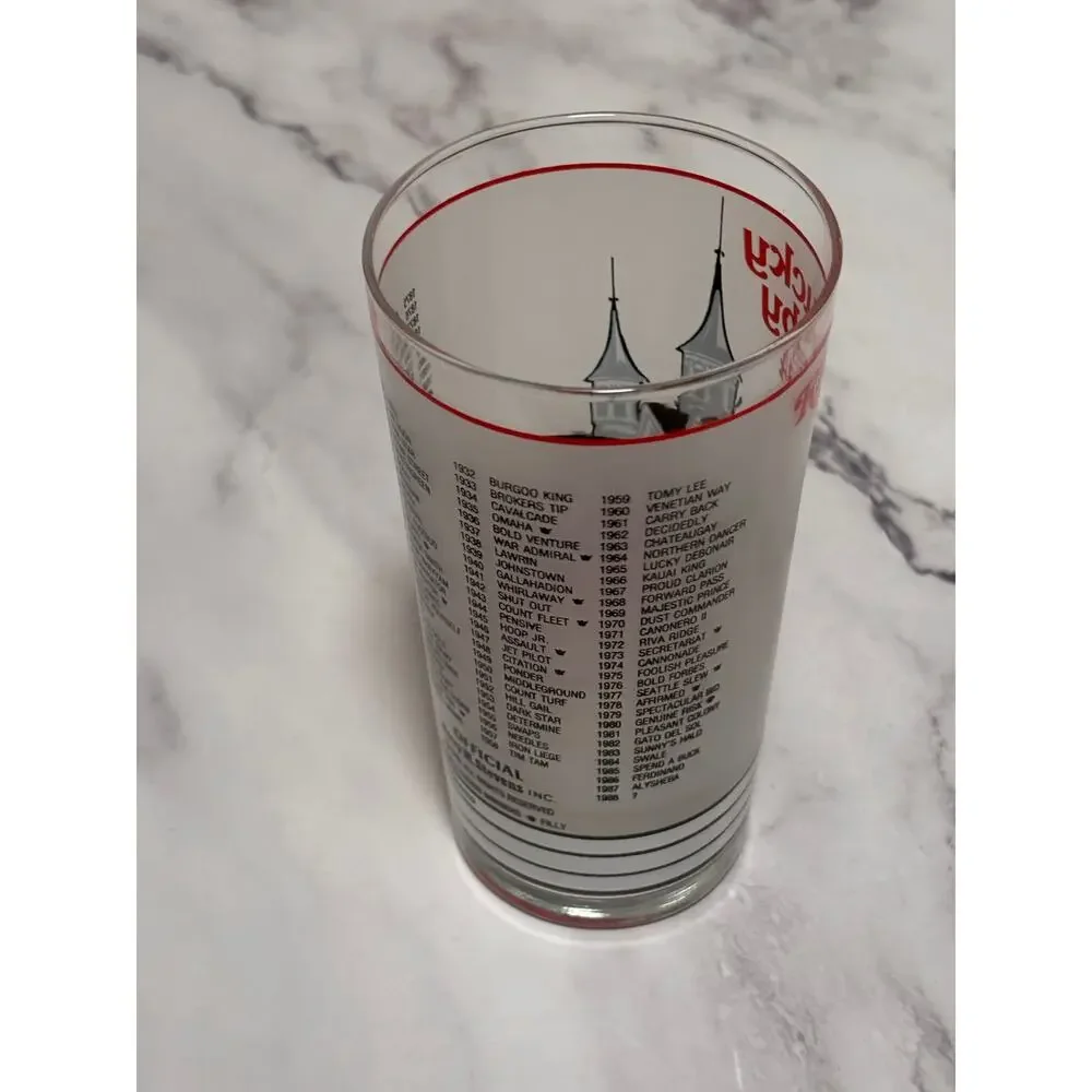 1988 Kentucky Derby Official 114 Churchill Downs Vintage Julep Glass Louisville